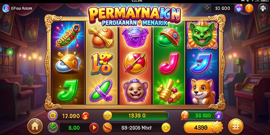 Screenshot menunjukkan gameplay mendebarkan dari permainan Slot.