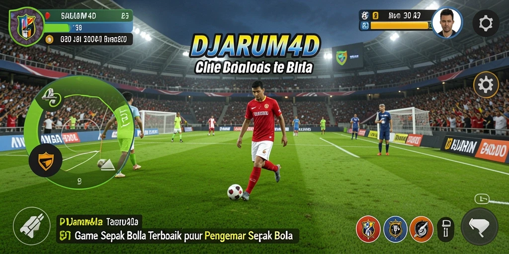 Screenshot DJARUM4D menampilkan momen seru permainan sepak bola.