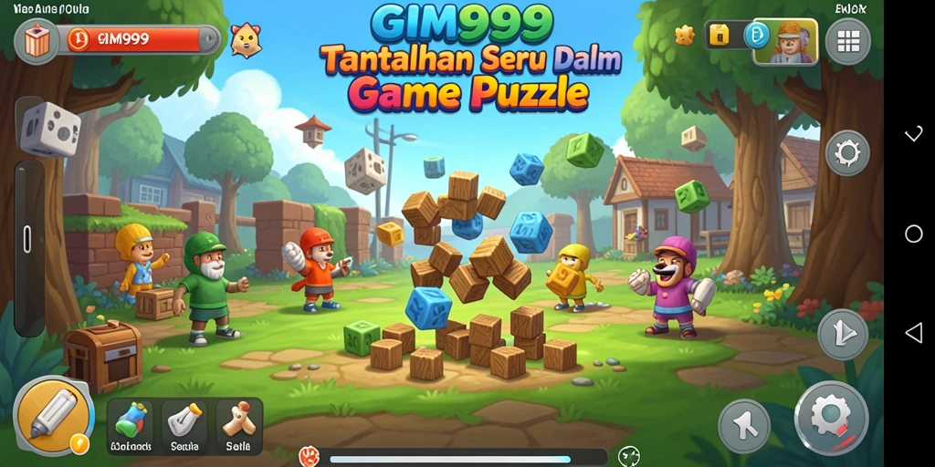 Tampilan gameplay GIM999 yang menantang dan penuh warna.