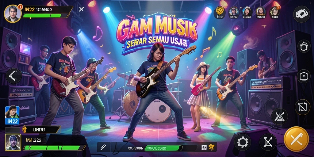 Tampilan gameplay IN22 yang menarik dan penuh warna.