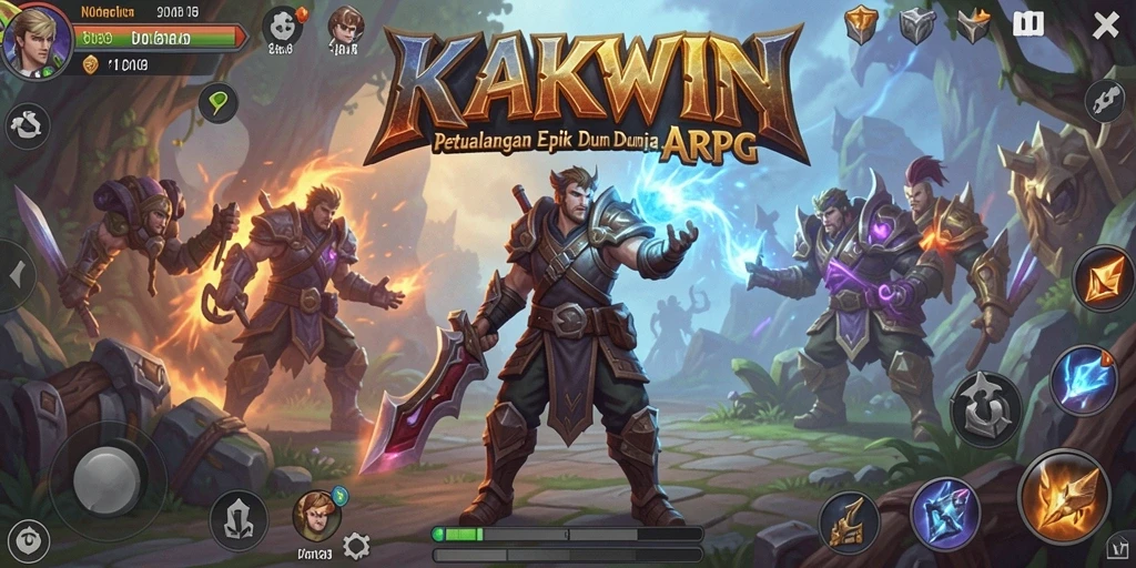 Screenshot gameplay KAKWIN menampilkan karakter yang beraksi cool dalam pertempuran.