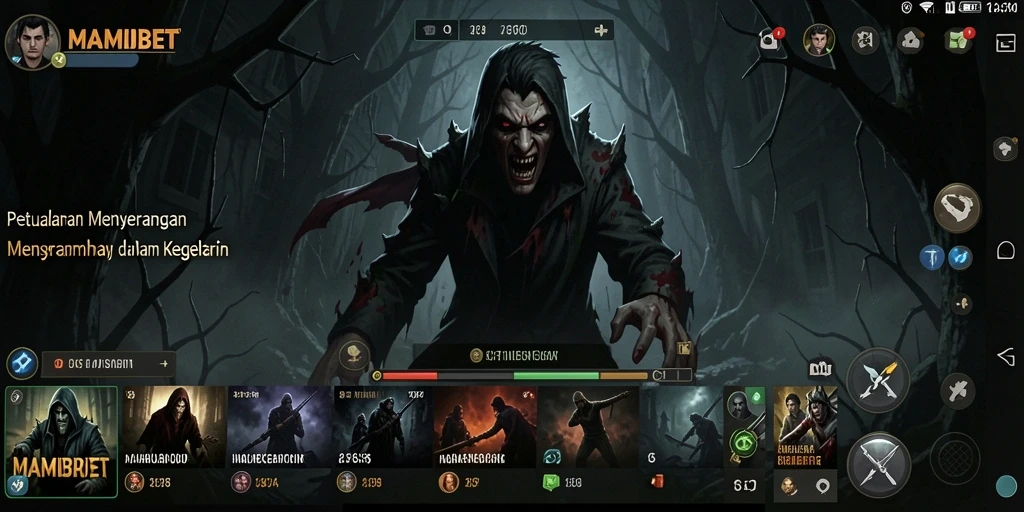 Tampilan menegangkan dari gameplay MAMIBET yang penuh misteri.