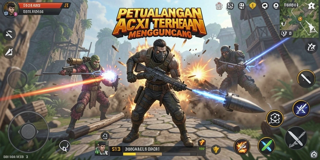 Tampilan gameplay mendebarkan dari S13 yang penuh aksi.