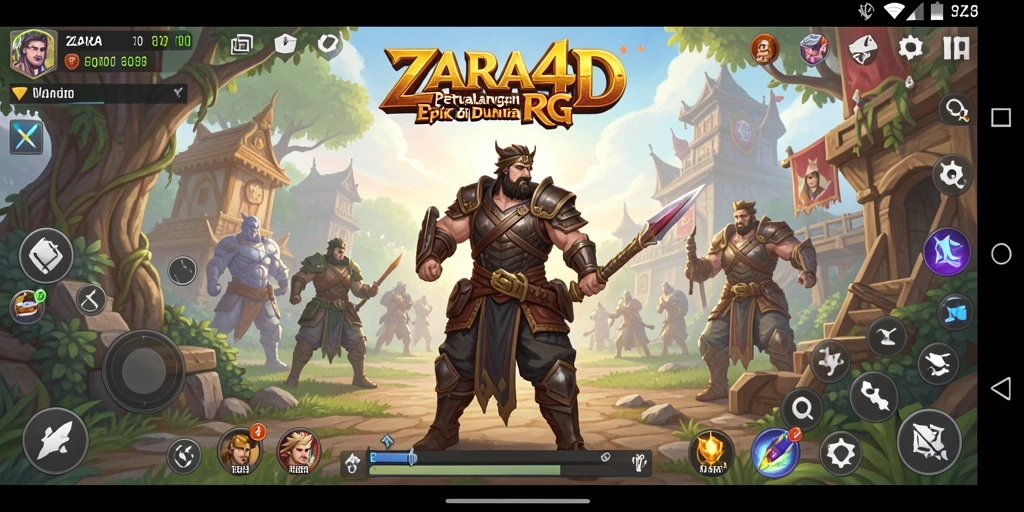 Tampilan gameplay epik di ZARA4D dengan aksi RPG yang seru.